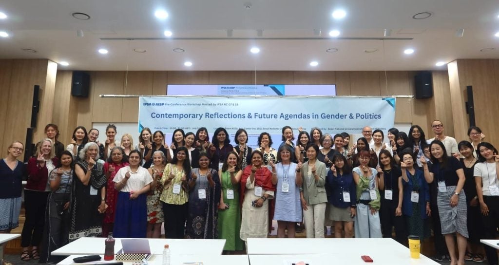 Jocelyn Maldonado en el Congreso Mundial de Ciencia Política en Corea del Sur